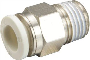 Mesingani niklovani muški ravni pneumatski spoj